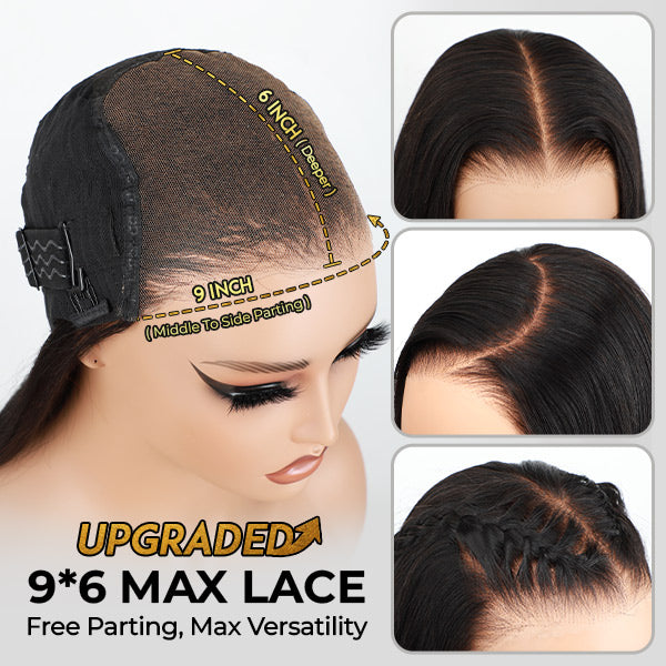 Straight Layered Cut Wear Go Glueless Wig Bleached Knots Pre Cut HD Lace Wig