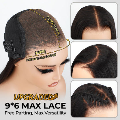 Straight Layered Cut Wear Go Glueless Wig Bleached Knots Pre Cut HD Lace Wig