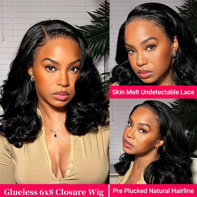 ✨ Glueless Layered Body Wave Wig – Pre-Bleached & Beginner Friendly