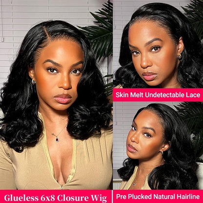 ✨ Glueless Layered Body Wave Wig – Pre-Bleached & Beginner Friendly