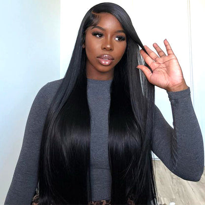 Made of 100% Unprocessed Brazilian Human Virgin Hair Straight Wig 13x4 13x6 Virgin Human Hair Lace Front Wigs Preplucked HD Wigs