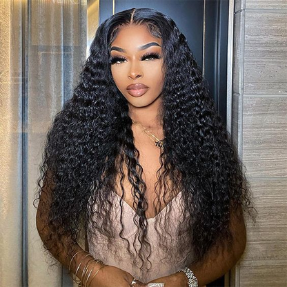 Water Wave Pre-Bleached Knots Snug Fit Drawstring Wear Go Wigs 7x5 HD Lace 100% Glueless Pre-cut Lace Closure Wigs Preplucked Natural Hairline